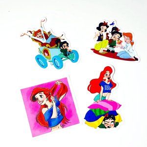 🟢Princess Vinyl Decal Stickers--Ralph Breaks the Internet Ariel Cinderella